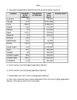 Pdf Population Density Worksheet Teachengineering Population Density Worksheet Biology - Population Density Worksheet Biology