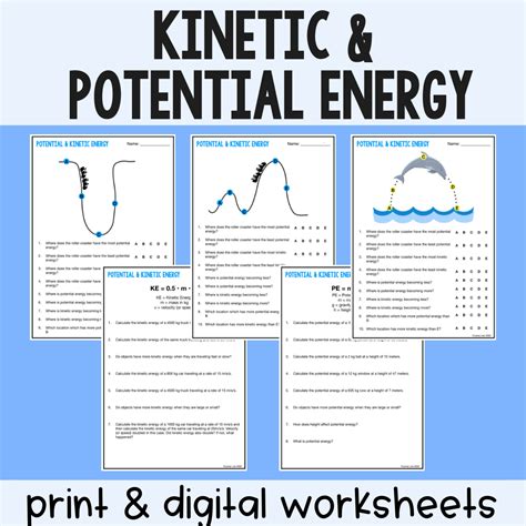 Pdf Potential And Kinetic Energy Practice Problems Kinetic Vs Potential Energy Worksheet - Kinetic Vs Potential Energy Worksheet