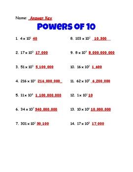 Pdf Powers Of 10 Generation Genius Powers Of 10 Chart - Powers Of 10 Chart