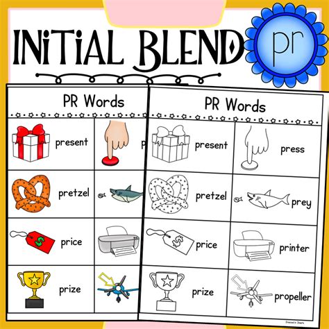 Pdf Pr Blend Activities Pr Blend Words With Pictures - Pr Blend Words With Pictures
