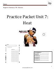 Pdf Practice Packet Unit 7 Heat Mr Palermo Chemistry Specific Heat Worksheet Answers - Chemistry Specific Heat Worksheet Answers