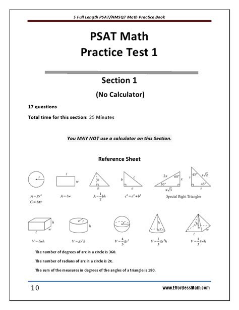 Pdf Practice Psat 2 Psat Math Practice Worksheets - Psat Math Practice Worksheets