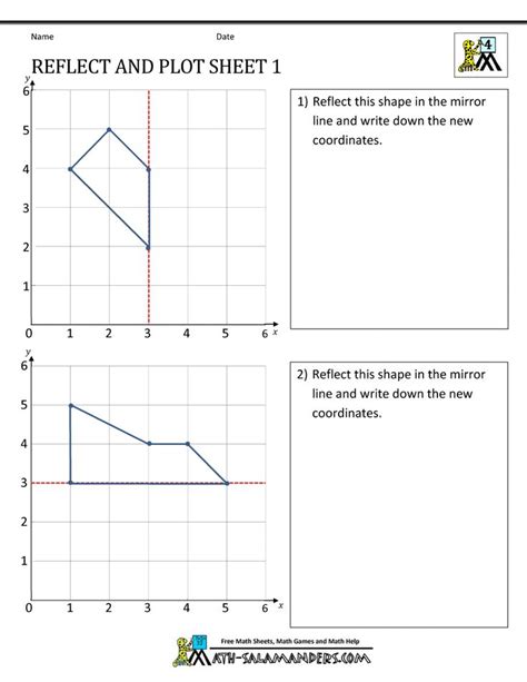 Pdf Practice Reflecting Points In The Coordinate Plane Reflections In The Coordinate Plane Worksheet - Reflections In The Coordinate Plane Worksheet
