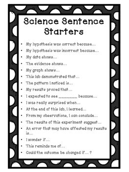 Pdf Printable Sentence Stems The Science Penguin Sentence Stems For Science - Sentence Stems For Science