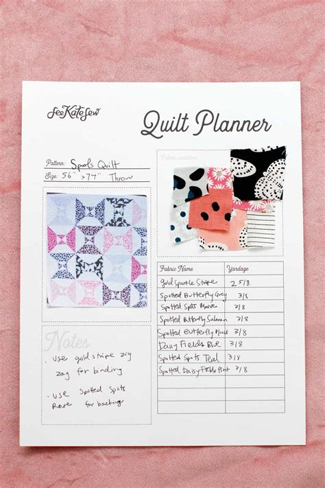 Pdf Quilt Planning Worksheet See Kate Sew Quilt Planning Worksheet - Quilt Planning Worksheet