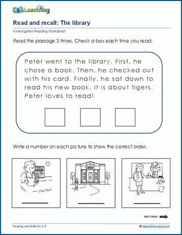Pdf Read And Recall The Library K5 Learning Read And Recall Worksheet - Read And Recall Worksheet