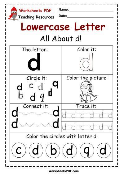 Pdf Recognizing The Letter D D K5 Learning Letter D Kindergarten Worksheet - Letter D Kindergarten Worksheet