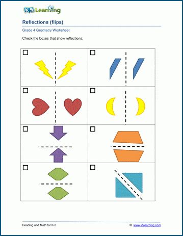 Pdf Reflections Flips Worksheet K5 Learning Reflections Geometry Worksheet - Reflections Geometry Worksheet