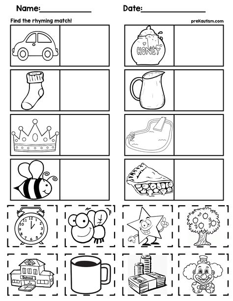 Pdf Rhyming Pictures Readwritethink Match The Rhyming Pictures - Match The Rhyming Pictures