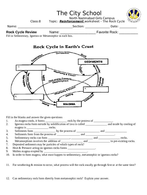 Pdf Rock Cycle Worksheet Key Stetson University The Rock Cycle Worksheet Answer Key - The Rock Cycle Worksheet Answer Key
