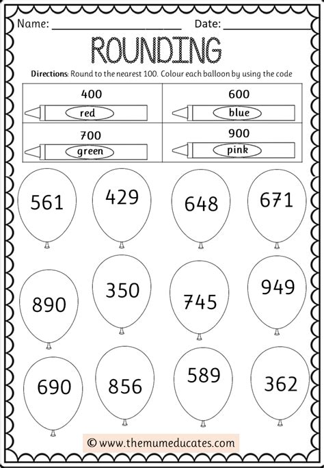 Pdf Rounding Larger Numbers Printable Math Worksheets Rounding Large Numbers Worksheet - Rounding Large Numbers Worksheet