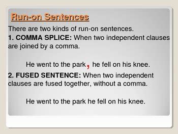 Pdf Run Ons Fused Sentences And Comma Splices Run On And Comma Splice Worksheet - Run On And Comma Splice Worksheet