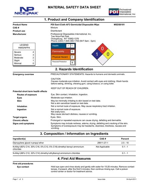 Pdf Safety Data Sheets American Chemical Society Msds Worksheet High School - Msds Worksheet High School