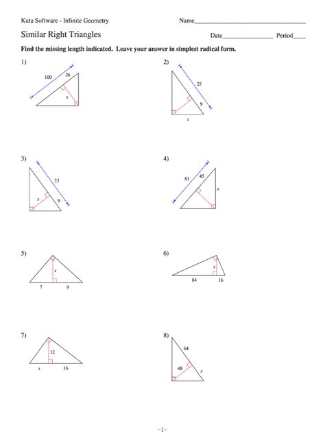 Pdf Similar Right Triangles Kuta Software Proportions And Similar Triangles Worksheet Answers - Proportions And Similar Triangles Worksheet Answers