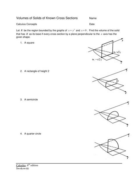 Pdf Solids With Known Cross Sections Final College Cross Sections Of Solids Worksheet - Cross Sections Of Solids Worksheet