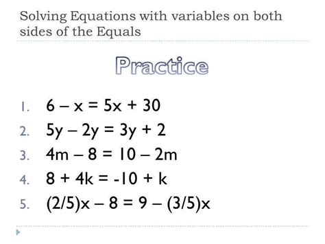 Pdf Solving Equations Variables On Both Sides 1 Variable On Both Sides Equations Worksheet - Variable On Both Sides Equations Worksheet
