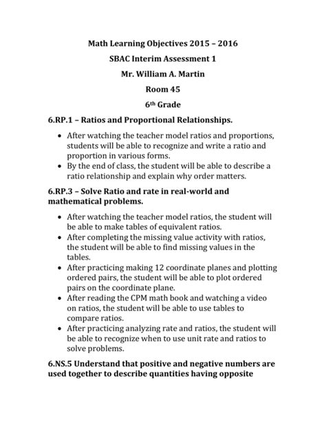 Pdf Specific Mathematics Learning Objectives Expressed By Teachers Math Learning Objectives - Math Learning Objectives
