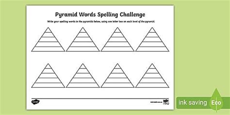 Pdf Spelling Pyramid Template Godinton Primary School Word Pyramid Worksheet - Word Pyramid Worksheet