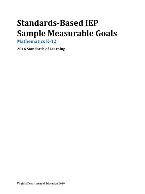 Pdf Standards Based Iep Sample Measurable Goals Weebly 3rd Grade Reading Goals - 3rd Grade Reading Goals