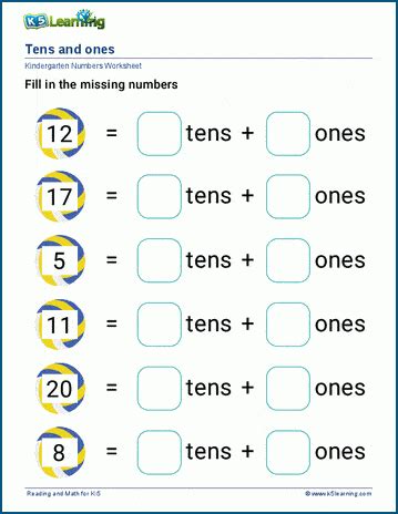 Pdf Tens And Ones K5 Learning Tens And Ones Worksheets Kindergarten - Tens And Ones Worksheets Kindergarten