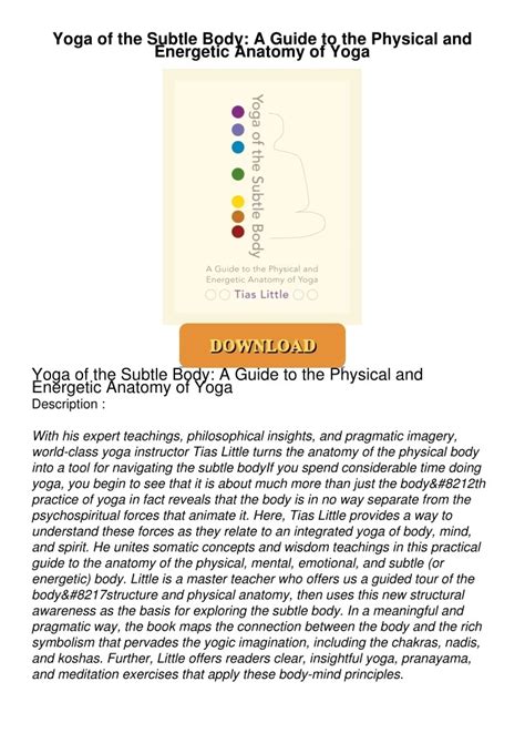 Pdf The Subtle Body An Encyclopedia Of Your Energetic Anatomy
