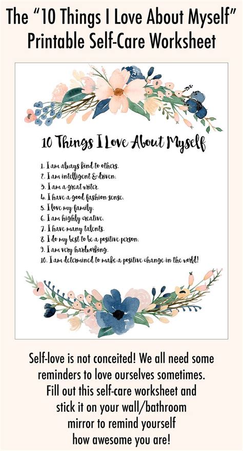 Pdf Things I Love About Myself Worksheet Happiertherapy Things I Love About Myself Worksheet - Things I Love About Myself Worksheet