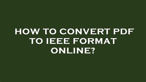 pdf to ieee format converter