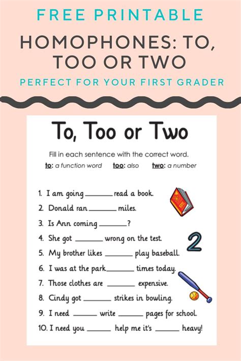 Pdf To Too Or Two Homophones Worksheet Two Too To Worksheet - Two Too To Worksheet