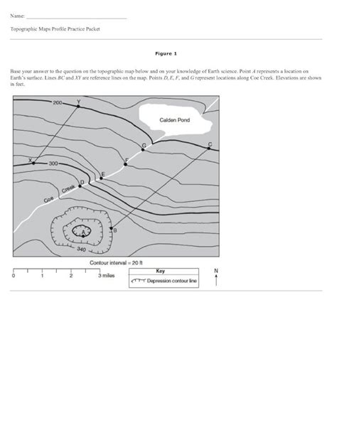 Pdf Topo Maps Profiles Practice Problems Rochester City Topographic Map Profile Worksheet - Topographic Map Profile Worksheet