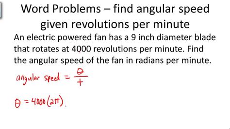 Pdf Trigonometry Arc Length Angular Speed Linear Speed Angular Velocity Worksheet - Angular Velocity Worksheet