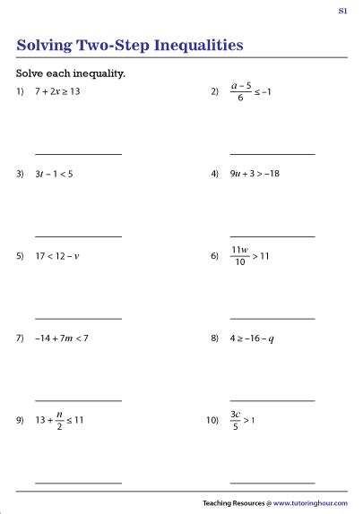 Pdf Two Step Inequalities Date Period Kuta Software Two Step Equations And Inequalities Worksheet - Two Step Equations And Inequalities Worksheet