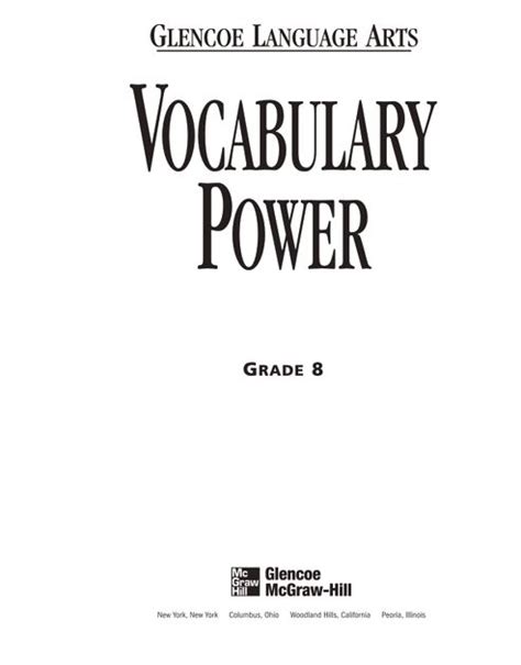 Pdf Vocabulary Power Workbook Edublogs 11 Grade Vocabulary Words - 11 Grade Vocabulary Words