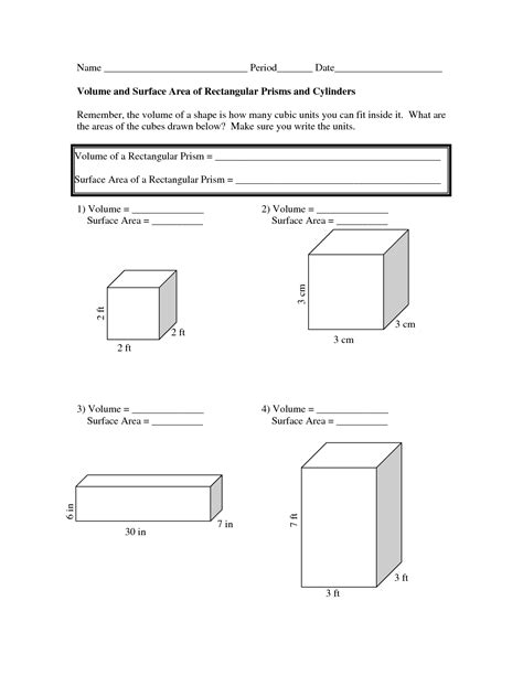 Pdf Volume Amp Surface Area Cazoom Maths Worksheets Surface Area Worksheets 5th Grade - Surface Area Worksheets 5th Grade