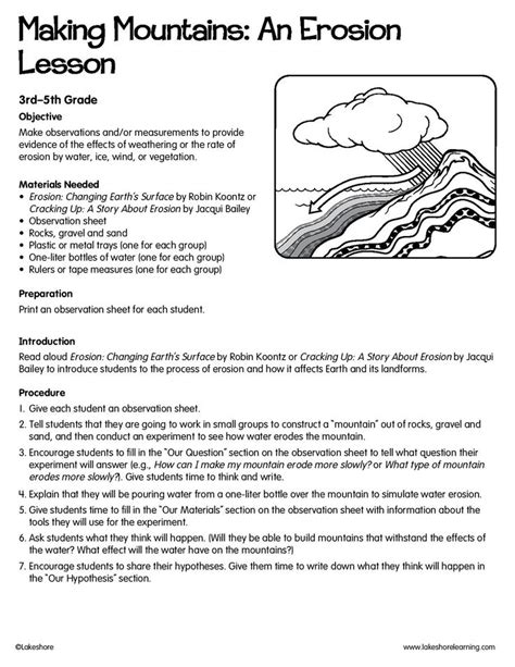 Pdf Weathering Amp Erosion 5e Lesson Plan For Erosion Grade 3 Worksheet - Erosion Grade 3 Worksheet