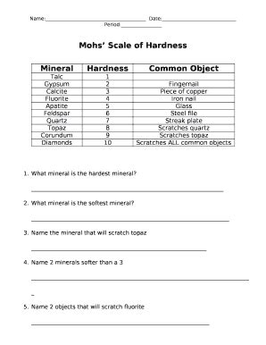 Pdf Weebly Mohs Scale Worksheet - Mohs Scale Worksheet