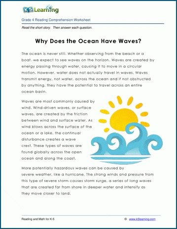 Pdf Why Does The Ocean Have Waves K5 Waves Worksheet For 4th Grade - Waves Worksheet For 4th Grade