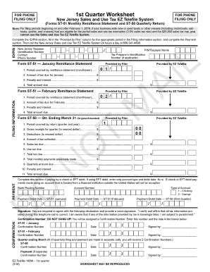 Pdf Worksheet New Jersey Sales And Use Tax St 50 Worksheet - St 50 Worksheet