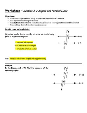 Pdf Worksheet Section 3 2 Angles And Parallel Homework 2 Angles And Parallel Lines - Homework 2 Angles And Parallel Lines