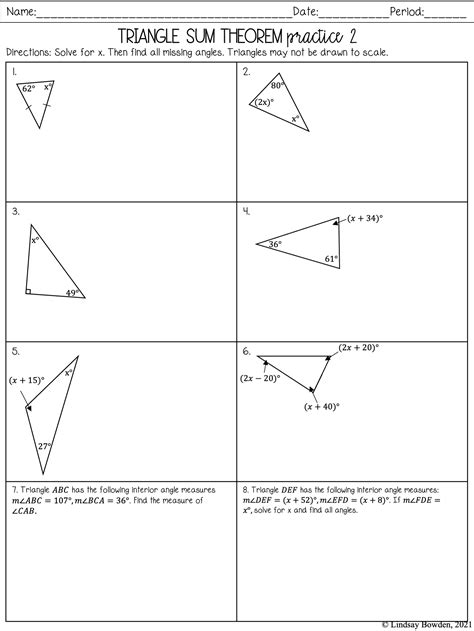 Pdf Worksheet Triangle Sum And Exterior Angle Theorem Angle Sums Worksheet - Angle Sums Worksheet