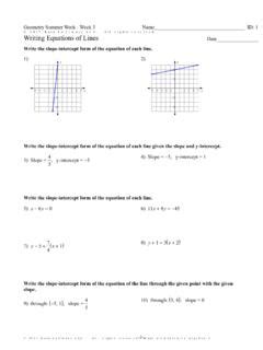Pdf Writing Equations Of Lines Chca Oh Org Writing Equations Of Lines Worksheet Answers - Writing Equations Of Lines Worksheet Answers