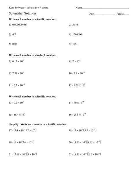 Pdf Writing Scientific Notation Kuta Software Scientific Notation And Standard Form Worksheet - Scientific Notation And Standard Form Worksheet