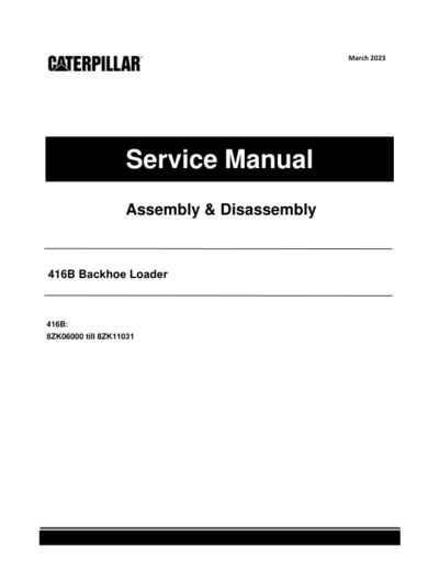 Read Pdf Cat 416B Service Manual 