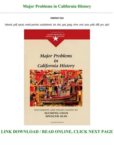 Read Online Pdf Download Major Problems In California History Pdf 