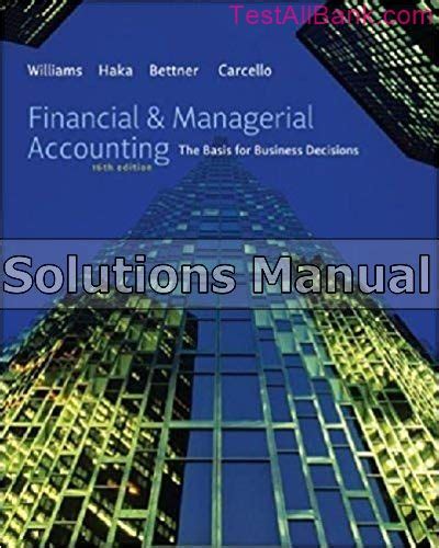 Download Pdf Financial And Managerial Accounting 16Th Edition Answer Key 