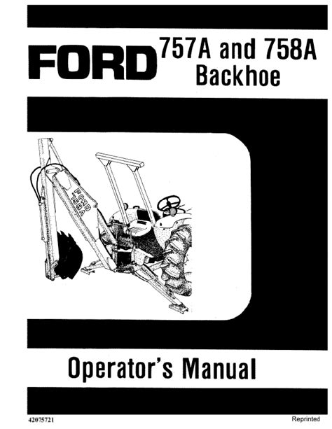 Full Download Pdf Ford 758A Backhoe Attachment Productmanualguide Com 