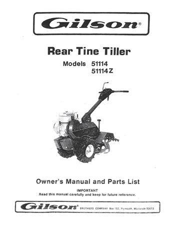 Full Download Pdf Manual Gilson Tiller Parts 