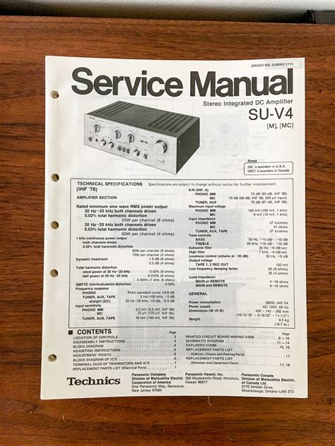 Full Download Pdf Manual Technics Su V4 User Guide 