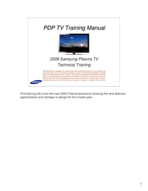 Read Pdf Pdp Tv Training Manual Lcd Tv Repair 