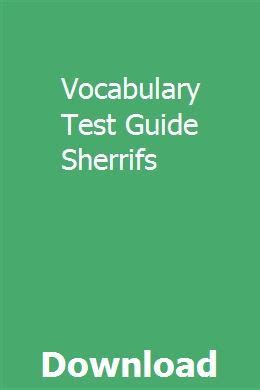 Download Pdf Riverside County Sheriff Vocabulary Test 