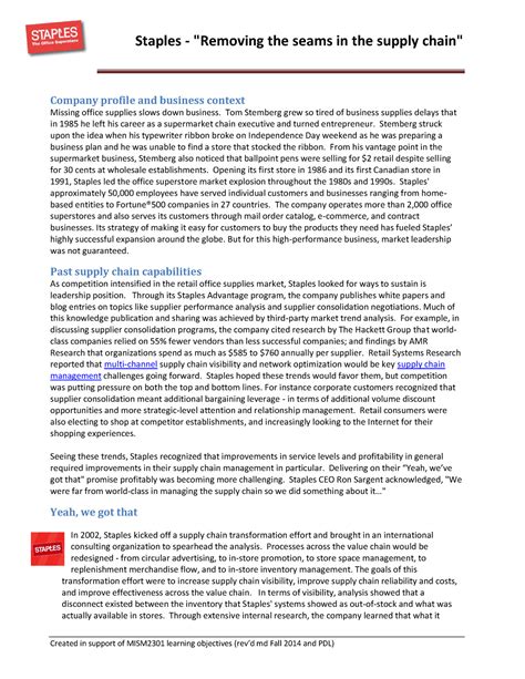 Read Pdf Staples Business Depot Case Study English Low Res 
